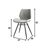 Dining room chair Beau chenille Dimehouse Gray LxWxH 72x68x50 Fabric White photo size indication