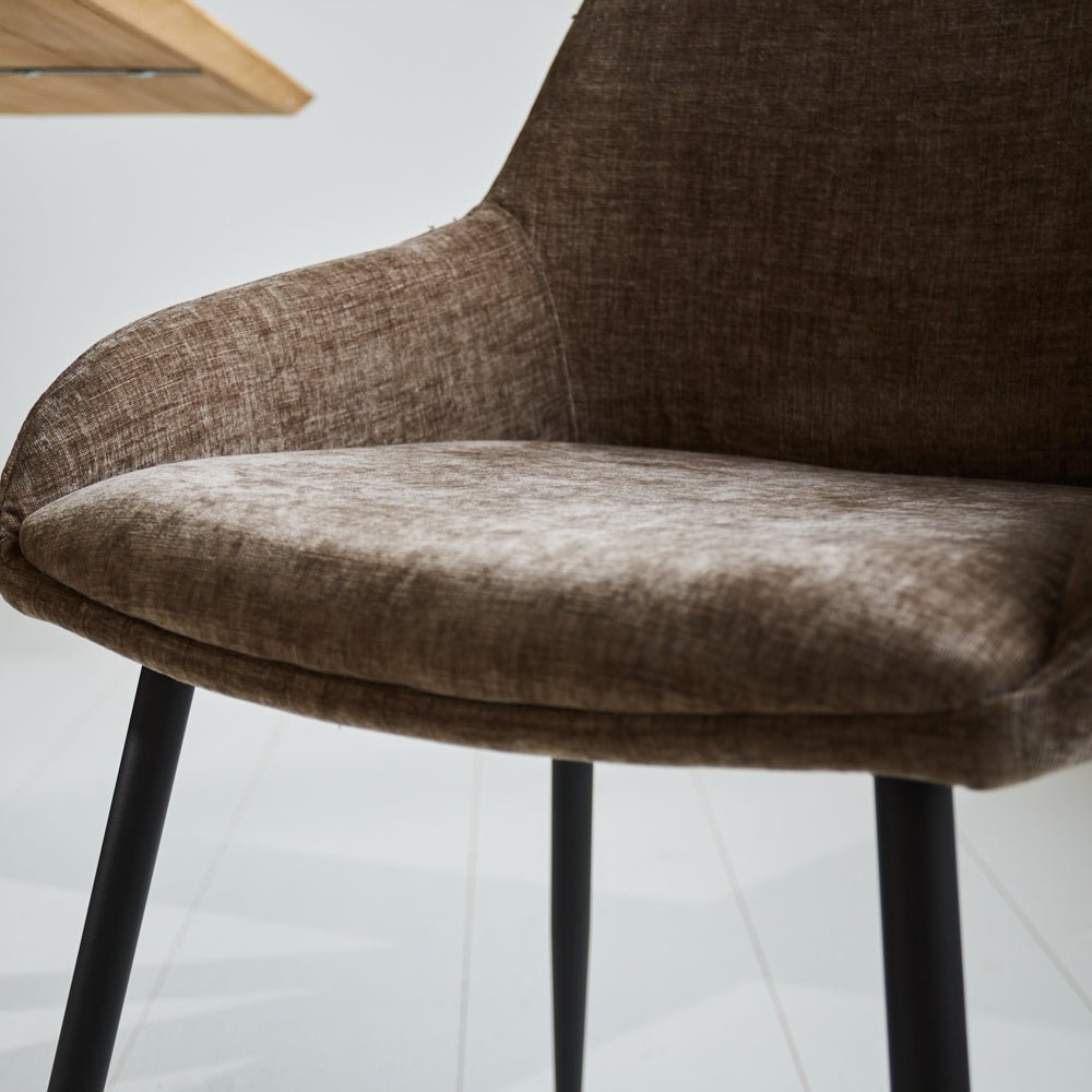 Dining room chair Elle Dimehouse Taupe LxWxH 64x61x56 Fabric Atmospheric photo detail