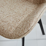 Dining room chair Jada Chenille Dimehouse White LxWxH 79x57x53 Fabric Atmospheric photo detail