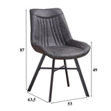 Dining room chair Jada Ecoleather Dimehouse Anthracite LxWxH 79x57x53 Ecoleather White photo size indication