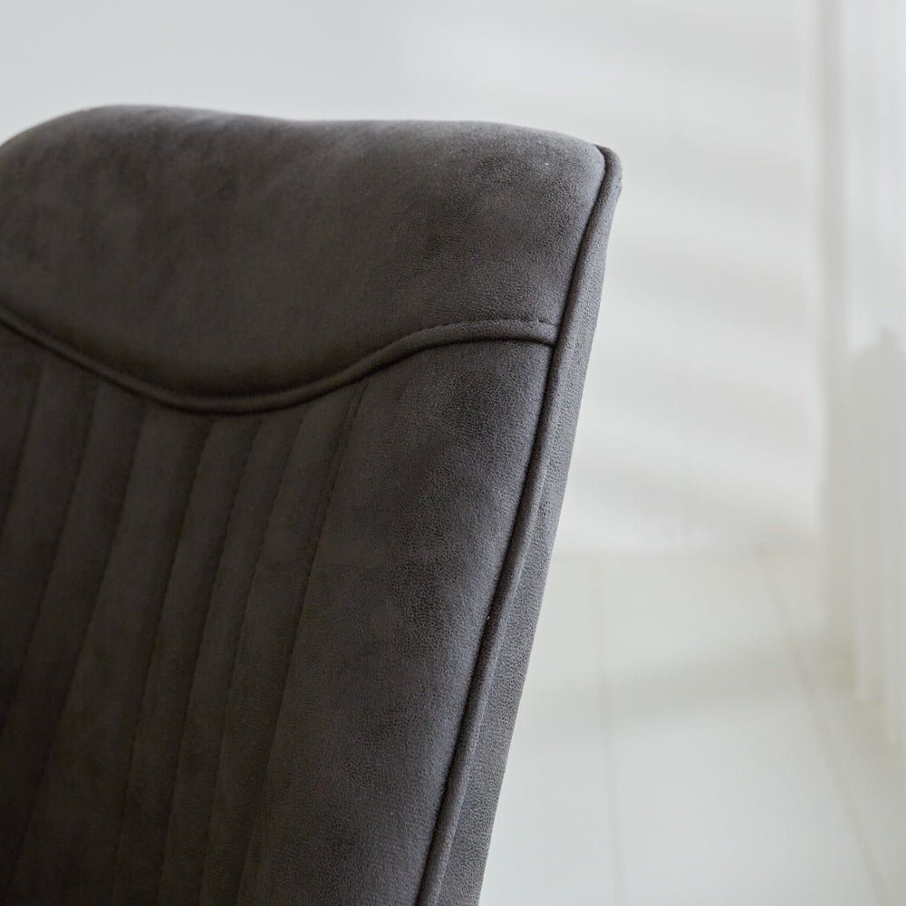 Dining room chair Jada Ecoleather Dimehouse Anthracite LxWxH 79x57x53 Eco leather Atmospheric photo detail
