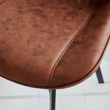 Dining room chair Jada Ecoleather Dimehouse Cognac LxWxH 79x57x53 Eco leather Atmospheric photo detail