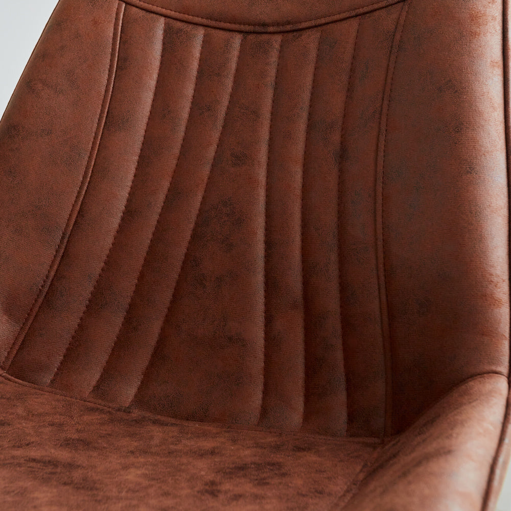 Dining room chair Jada Ecoleather Dimehouse Cognac LxWxH 79x57x53 Ecoleather Atmosphere photo color sample