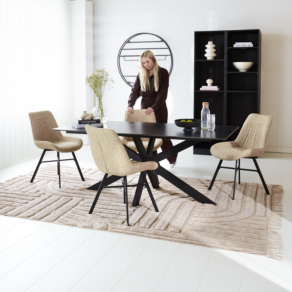 Dining room chair Jada Ecoleather Dimehouse Green LxWxH 79x57x53 Eco leather Atmospheric photo in situation