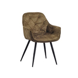 Dining room chair Audrey Dimehouse Green LxWxH 71x68x49 Fabric White photo diagonal front view