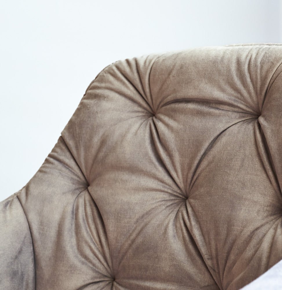 Dining room chair Audrey Dimehouse Gray LxWxH 71x68x49 Fabric Atmospheric photo detail