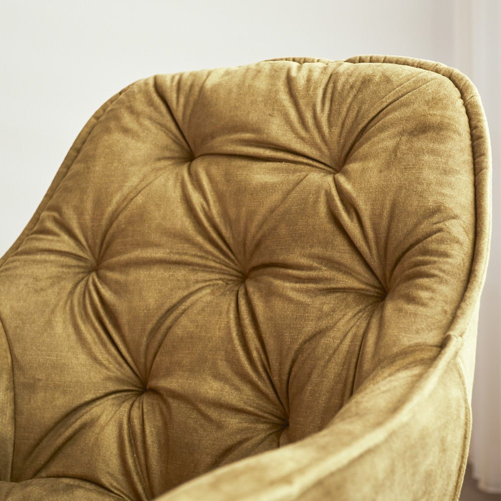 Dining room chair Audrey Dimehouse Green LxWxH 71x68x49 Fabric Atmospheric photo detail