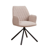 Dining room chair Novan bouclé Dimehouse Beige LxWxH 67x59x57 Fabric White photo diagonal front view