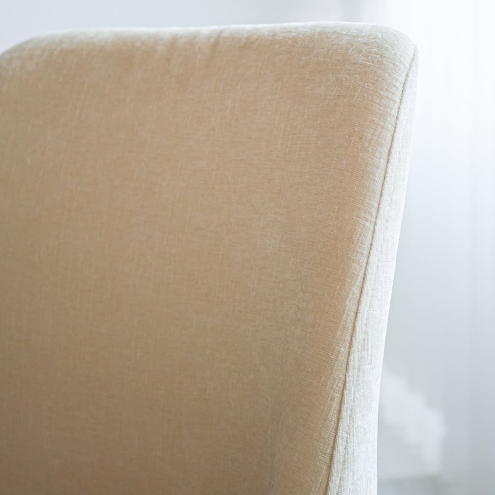 Dining room chair Noli Chenille Dimehouse White LxWxH 73x65x53 Fabric Atmospheric photo detail