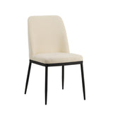 Dining room chair Noli Chenille Dimehouse White LxWxH 73x65x53 Fabric White photo diagonal front view