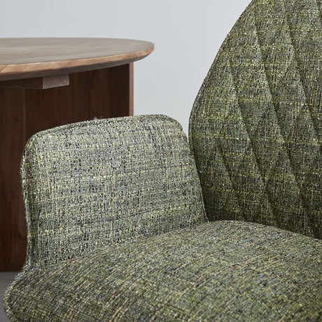 Dining room chair Novan chenille Dimehouse Green LxWxH 71x64x56 Fabric Atmospheric photo detail
