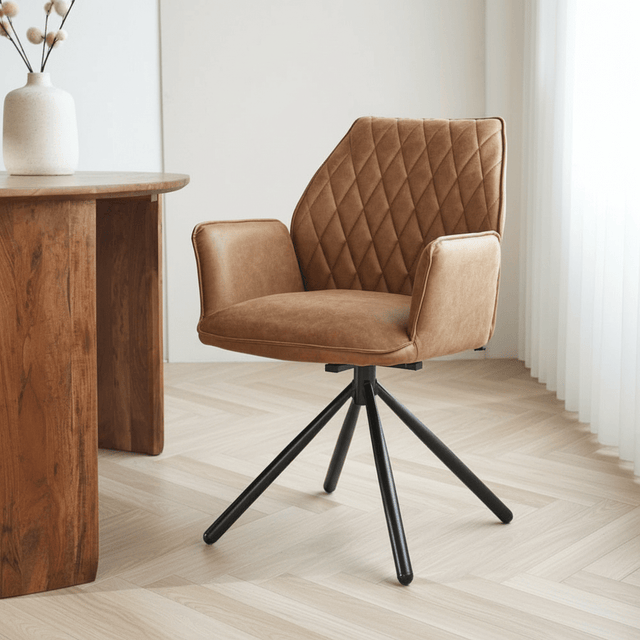 Dining room chair Cognac