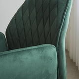 Dining room chair Novan velvet Dimehouse Green LxWxH 71x64x56 Fabric Atmospheric photo detail