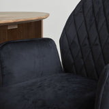 Dining room chair Novan velvet Dimehouse Black LxWxH 71x64x56 Fabric Atmospheric photo detail