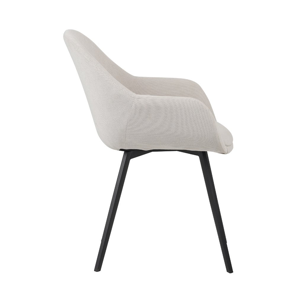 Dining room chair Remy Dimehouse Beige LxWxH 64x59x58 White photo side view