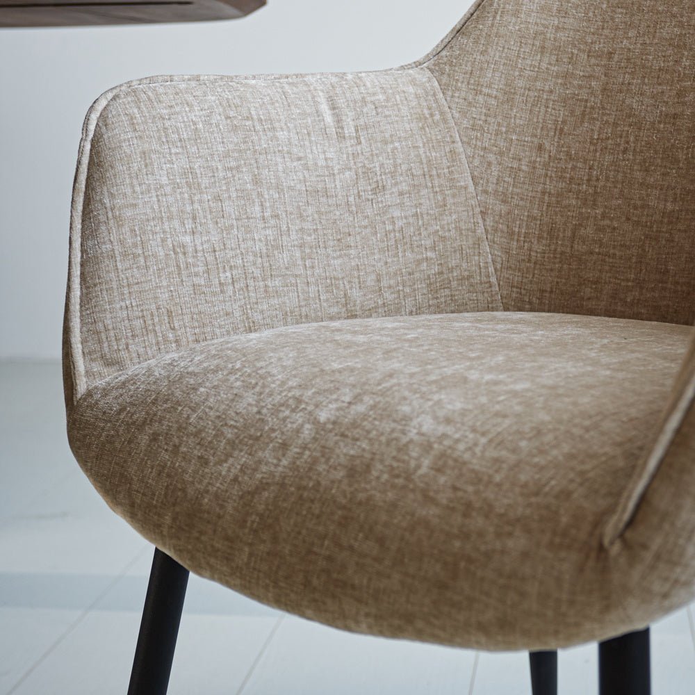 Dining room chair Sev Dimehouse Beige LxWxH 68x62x61 Fabric Atmosphere photo different