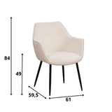 Dining room chair Sev Dimehouse White LxWxH 68x62x61 Fabric White photo size indication