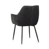 Dining room chair Sev Dimehouse Black LxWxH 68x62x61 Fabric White photo diagonal rear view