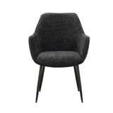 Dining room chair Sev Dimehouse Black LxWxH 68x62x61 Fabric White photo front view