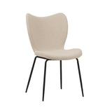 Dining room chair Sia Dimehouse Beige LxWxH 72x55x51 Fabric White photo diagonal front view