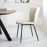 Dining room chair Sia Dimehouse White LxWxH 72x55x51 Fabric Atmospheric photo side view