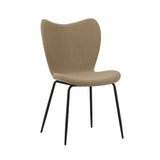 Dining room chair Sia Dimehouse Taupe LxWxH 72x55x51 Fabric White photo diagonal front view
