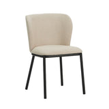 Dining room chair Tess Dimehouse Beige LxWxH 65x62x56 Fabric White photo diagonal front view