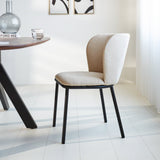 Dining room chair Tess Dimehouse Beige LxWxH 65x62x56 Fabric Atmospheric photo side view