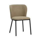 Dining room chair Tess Dimehouse Taupe LxWxH 65x62x56 Fabric White photo diagonal front view