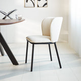 Dining room chair Tess Dimehouse White LxWxH 65x62x56 Fabric Atmospheric photo side view