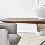 Dining table Paris Dimehouse Brown LxWxH 205x105x8 Acacia wood Atmospheric photo detail
