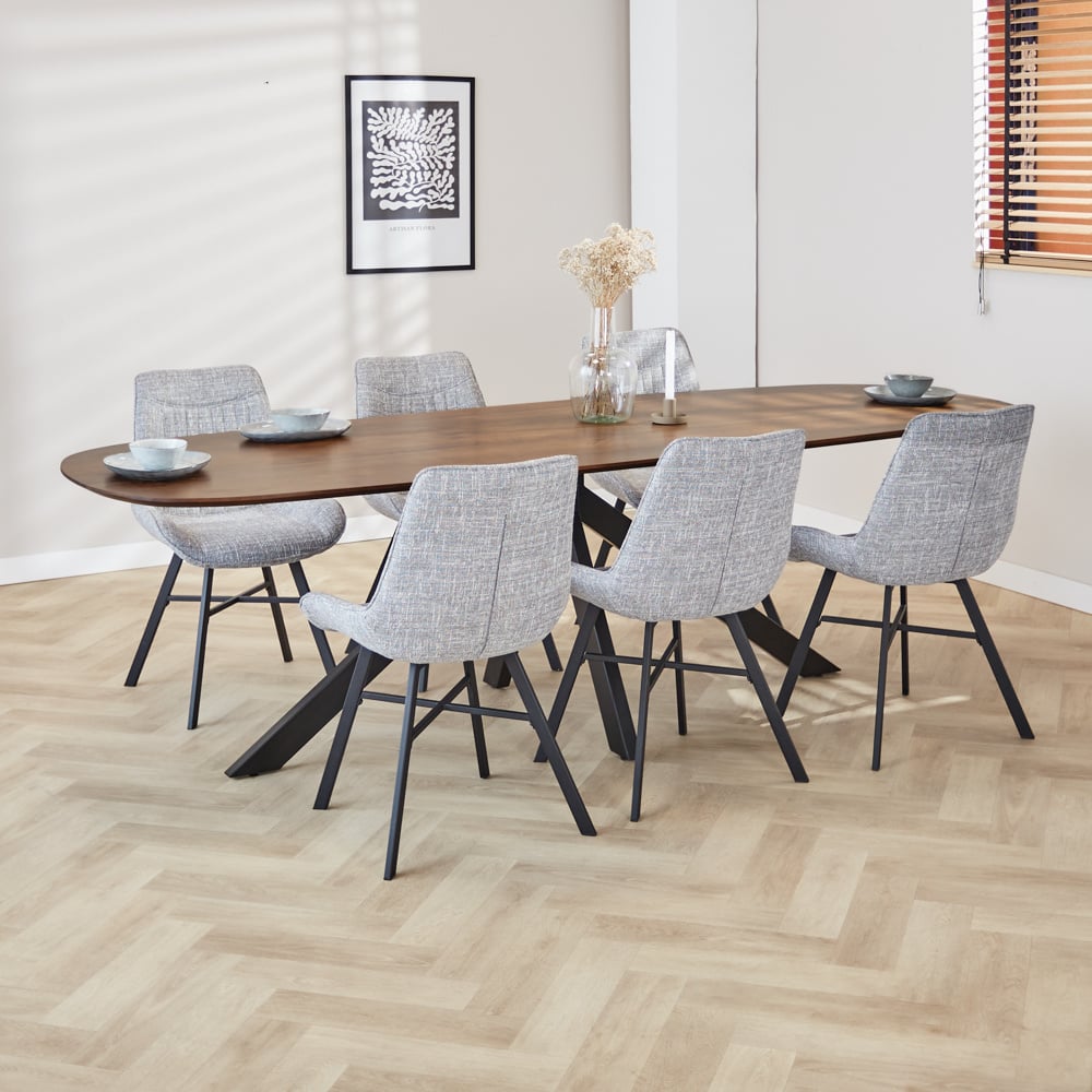 Dining table Paris Dimehouse Brown LxWxH 245x105x8 Acacia wood Atmospheric photo setting 2