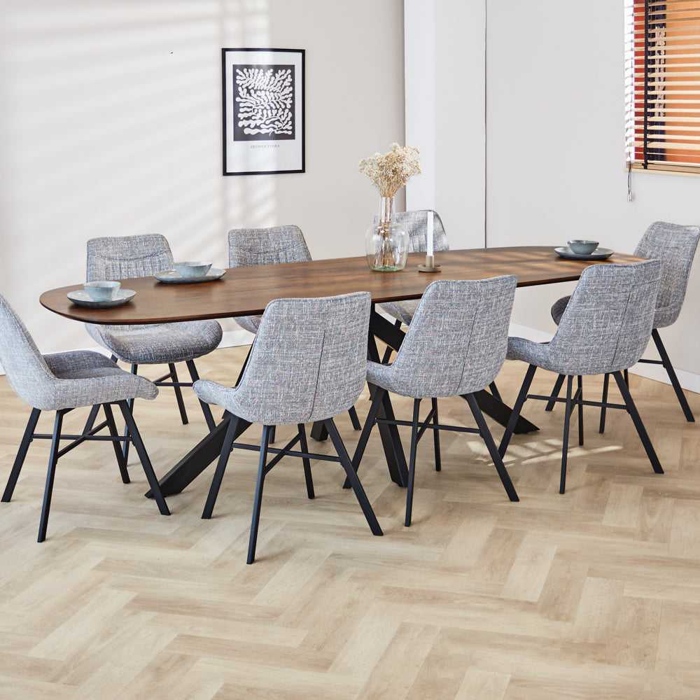 Dining table Paris Dimehouse Brown LxWxH 265x105x8 Acacia wood Atmospheric photo setting 2