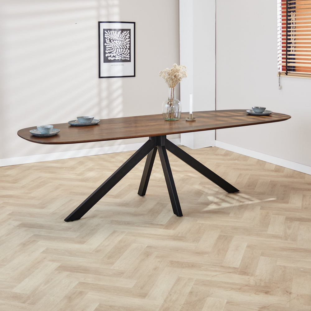 Dining table Paris Dimehouse Brown LxWxH 265x105x8 Acacia wood Atmosphere photo different
