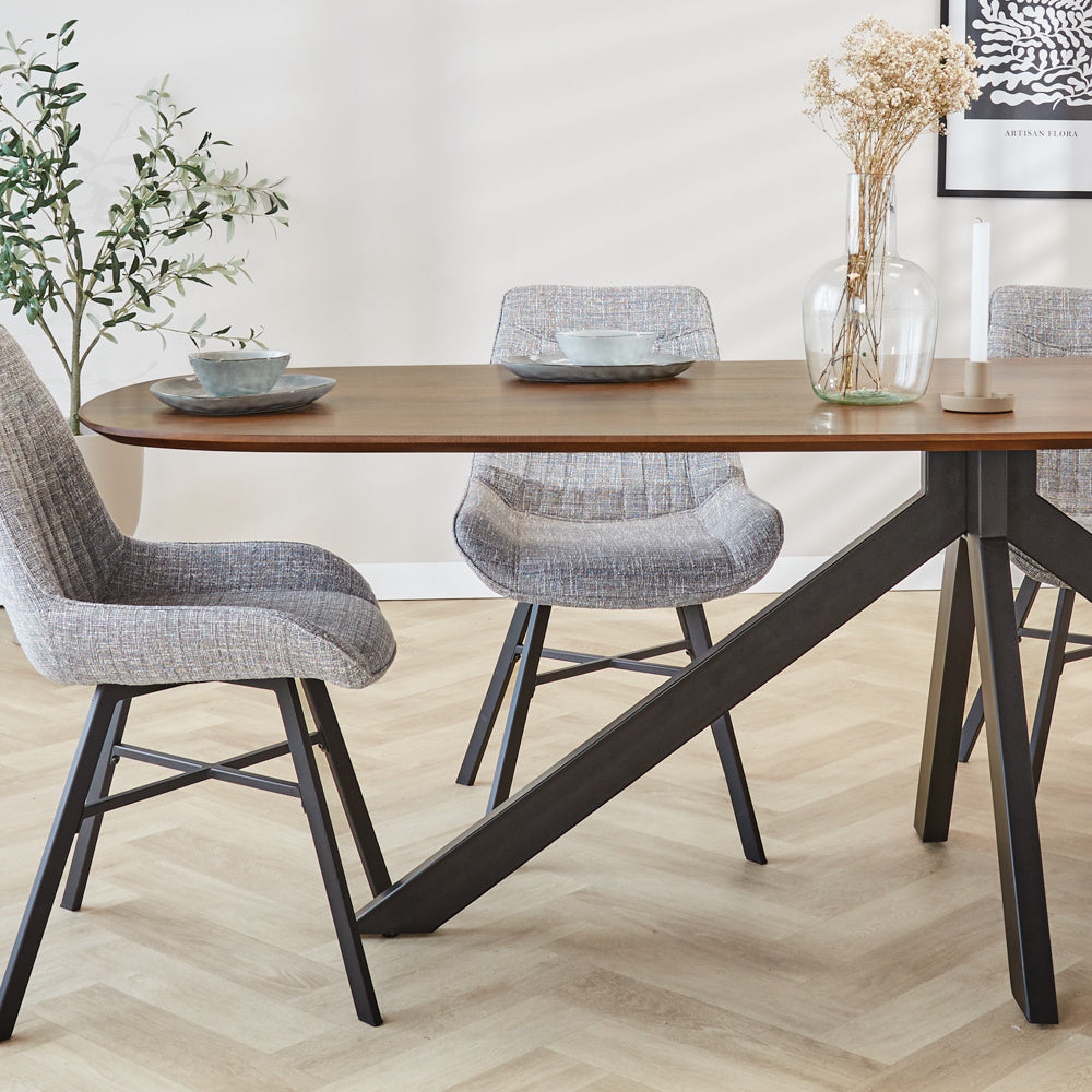 Dining table Paris Dimehouse Brown LxWxH 265x105x8 Acacia wood Atmospheric photo detail