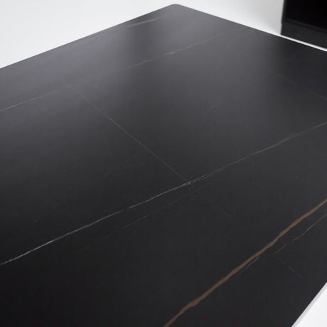Edin Black dining table Dimehouse Black LxWxH 161x92x11 Sintered stone Atmospheric photo detail