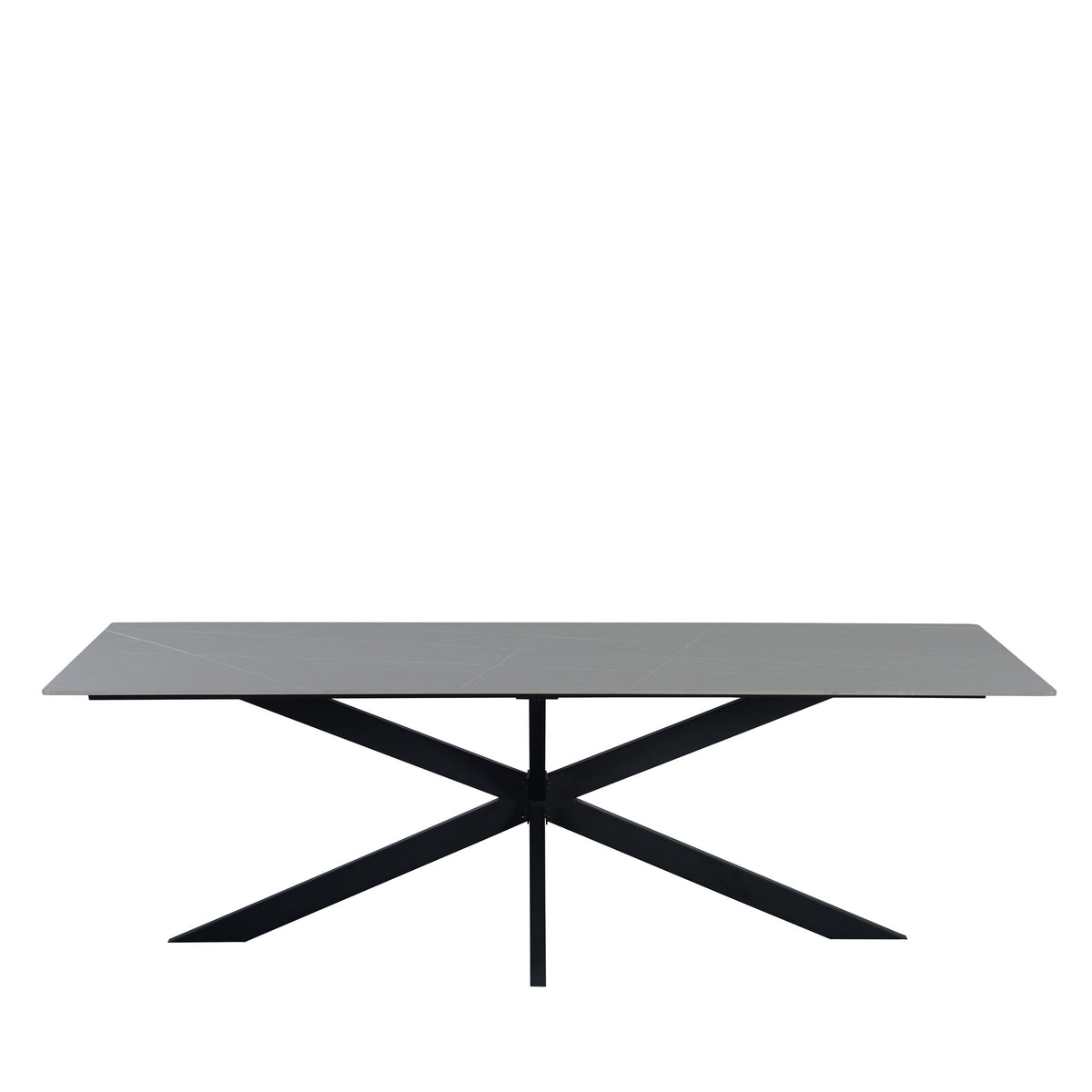 Edin Gray dining table Dimehouse Gray LxWxH 181x102x11 Sintered stone White photo front view