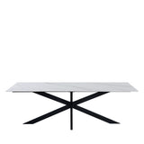Dining table Edin White Dimehouse White LxWxH 181x102x11 Sintered stone White photo front view