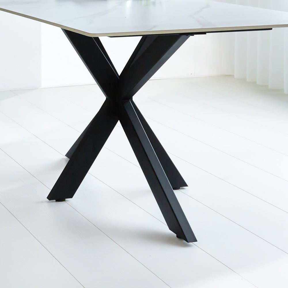 Dining table Edin White Dimehouse White LxWxH 181x102x11 Sintered stone Atmospheric photo detail