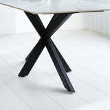 Dining table Edin White Dimehouse White LxWxH 210x103x11 Sintered stone Atmospheric photo detail