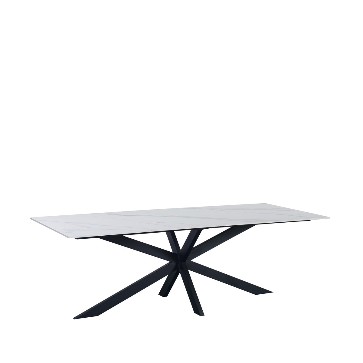 Dining table Edin White Dimehouse White LxWxH 210x103x11 Sintered stone White photo diagonal front view