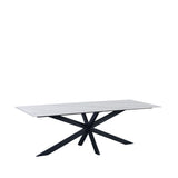 Dining table Edin White Dimehouse White LxWxH 210x103x11 Sintered stone White photo diagonal front view