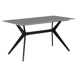 Grace Gray dining table Dimehouse Gray LxWxH 160x94x13 Sintered stone White photo diagonal front view