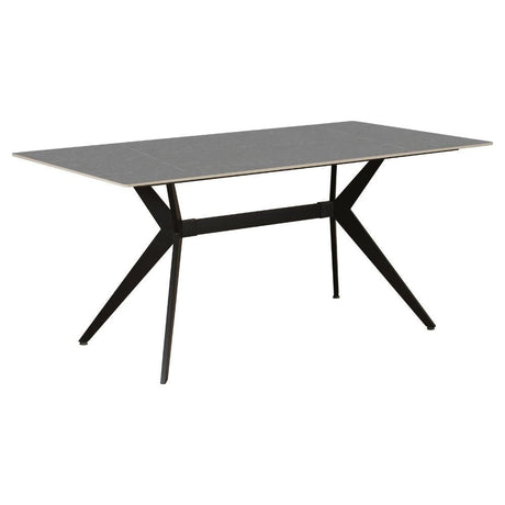 Grace Gray dining table Dimehouse Gray LxWxH 180x104x12 Sintered stone Atmospheric photo diagonal front view