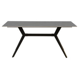 Grace Gray dining table Dimehouse Gray LxWxH 180x104x12 Sintered stone Atmospheric photo diagonal front view