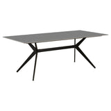 Grace Gray dining table Dimehouse Gray LxWxH 215x105x10 Sintered stone Atmospheric photo diagonal front view