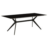 Dining table Grace Black Dimehouse Black LxWxH 215x105x10 Sintered stone Atmospheric photo diagonal front view