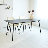 Jules Gray dining table Dimehouse Gray LxWxH 78x27x10 Sintered stone Atmospheric photo in situation