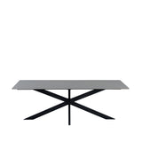 Edin Gray dining table Dimehouse Gray LxWxH 161x92x11 Sintered stone White photo front view