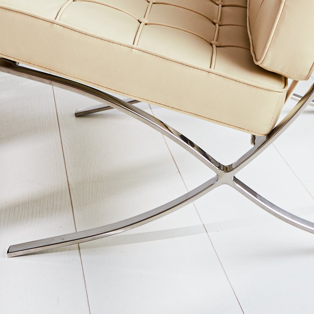 Armchair Expo Dimehouse Cream LxWxH 80x78x78 Cowhide leather Atmospheric photo detail
